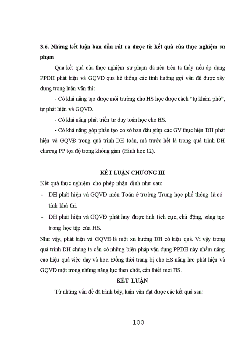 image for page Vận dụng phương pháp dạy học phát hiện và giải quyết vấn đề vào chương phương pháp tọa độ trong không gian Hình học 12 nâng cao 1