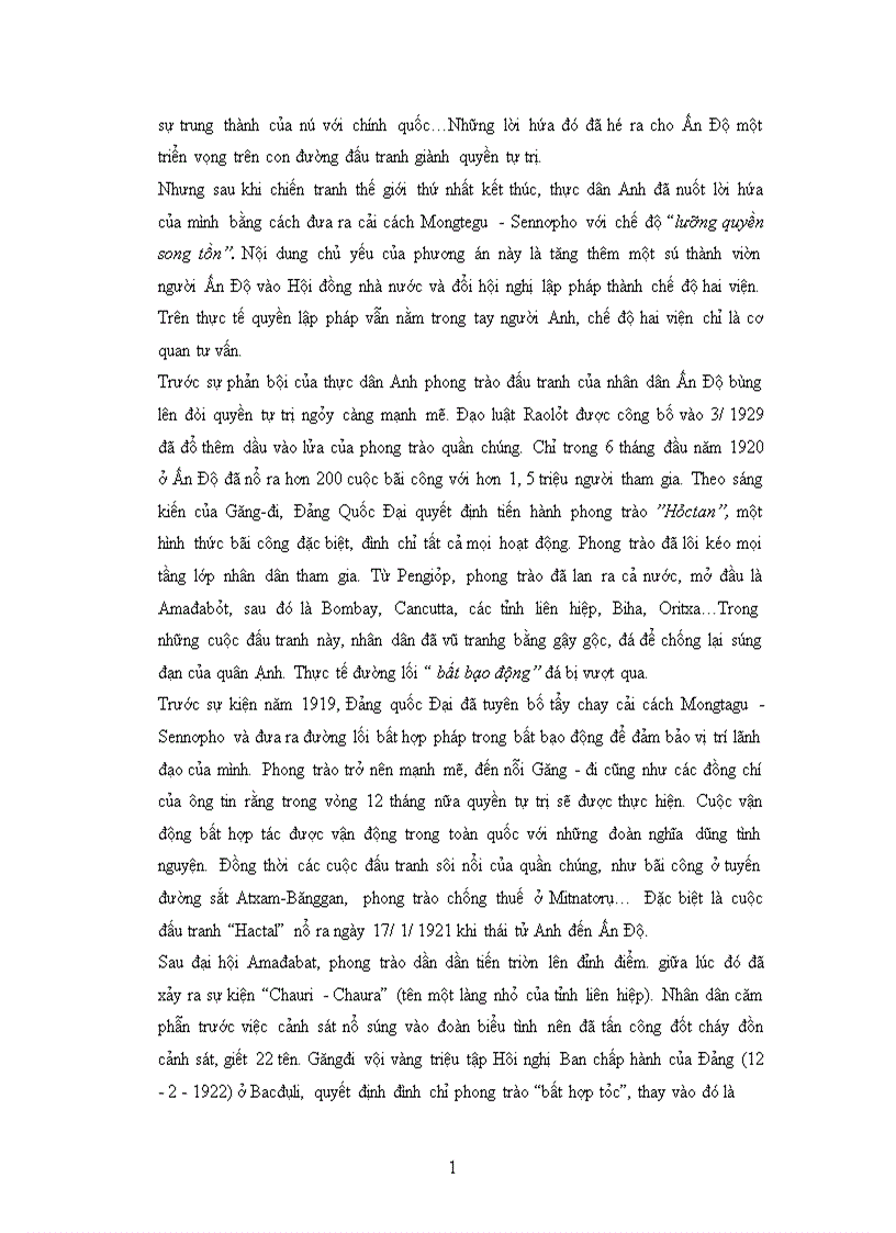 image for page Khái quát cuộc đấu tranh đòi độc lập ở ấn độ từ 1919 1950