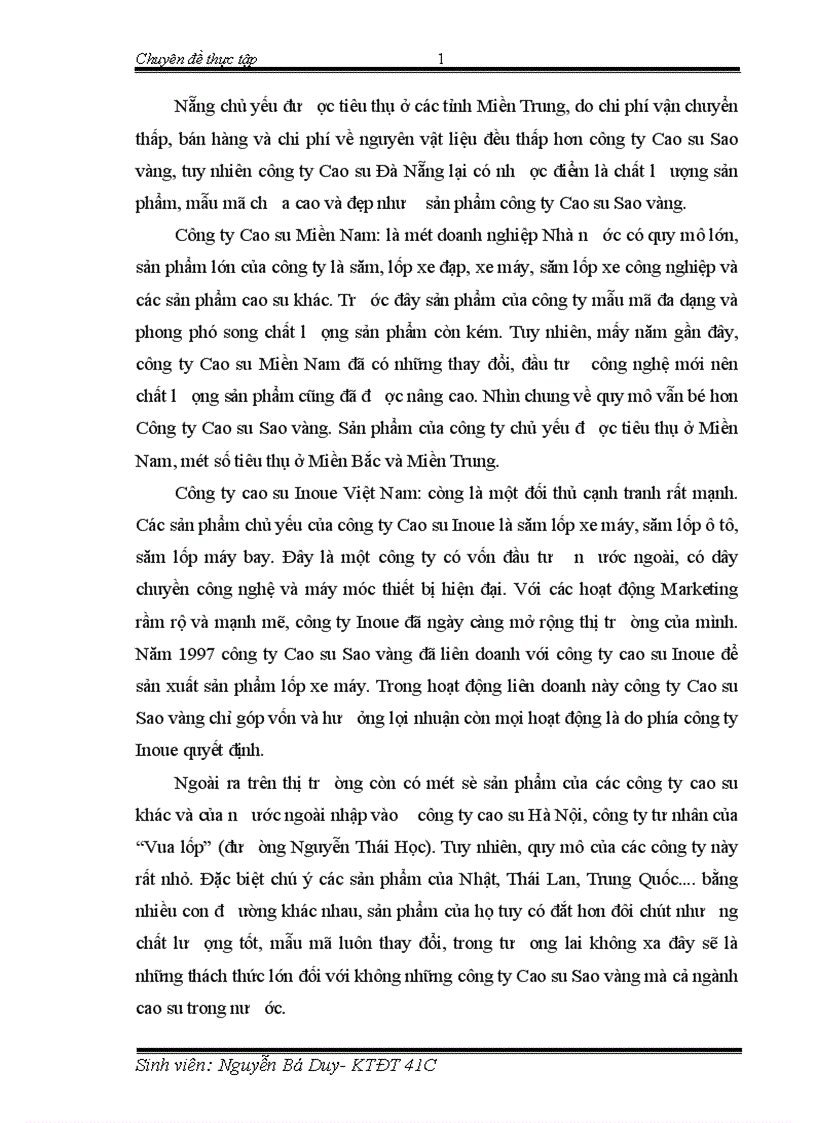 image for page Thực trạng hoạt động đầu tư nâng cao khả năng cạnh tranh của Công ty Cao su Sao vàng 1
