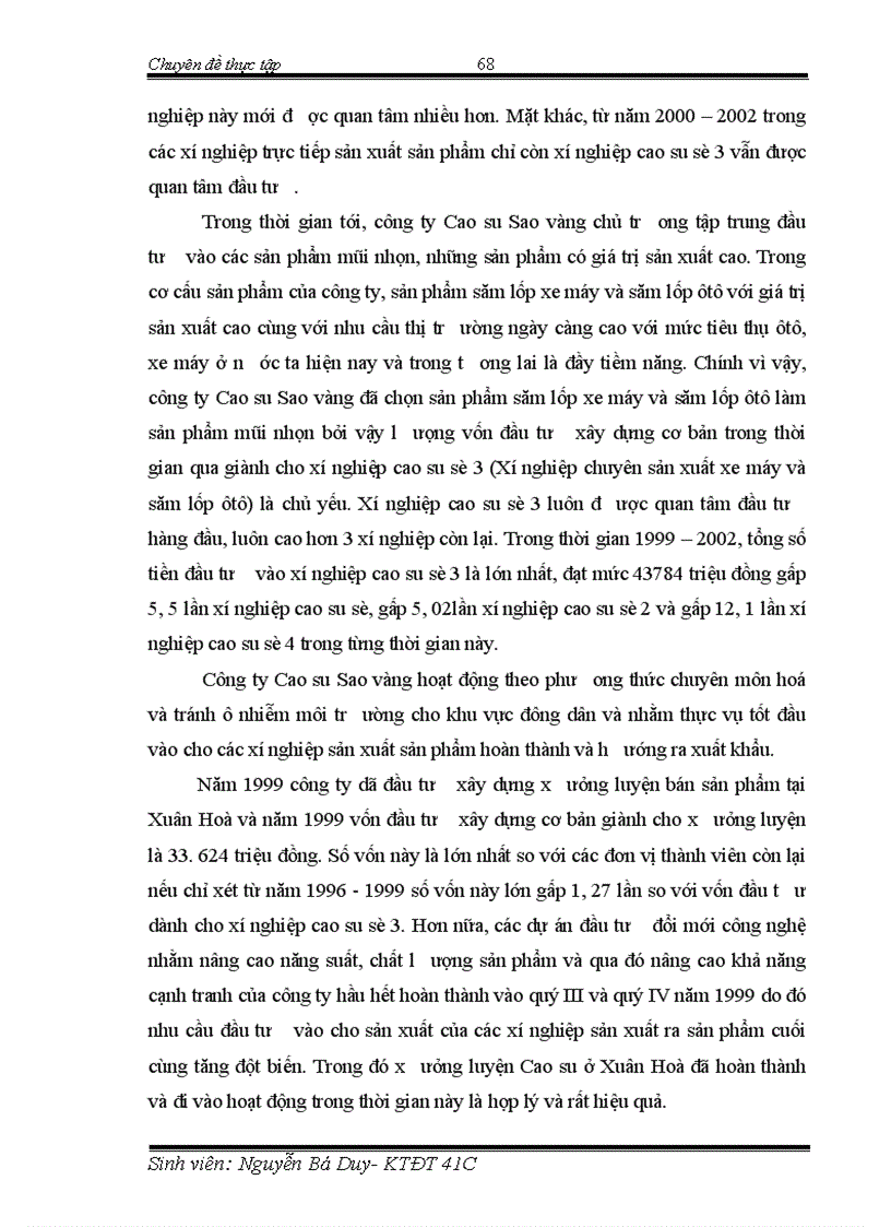 image for page Thực trạng hoạt động đầu tư nâng cao khả năng cạnh tranh của Công ty Cao su Sao vàng 1