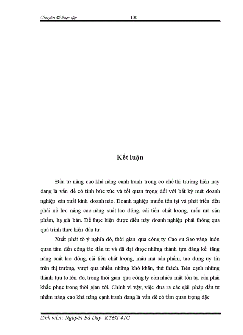 image for page Thực trạng hoạt động đầu tư nâng cao khả năng cạnh tranh của Công ty Cao su Sao vàng 1