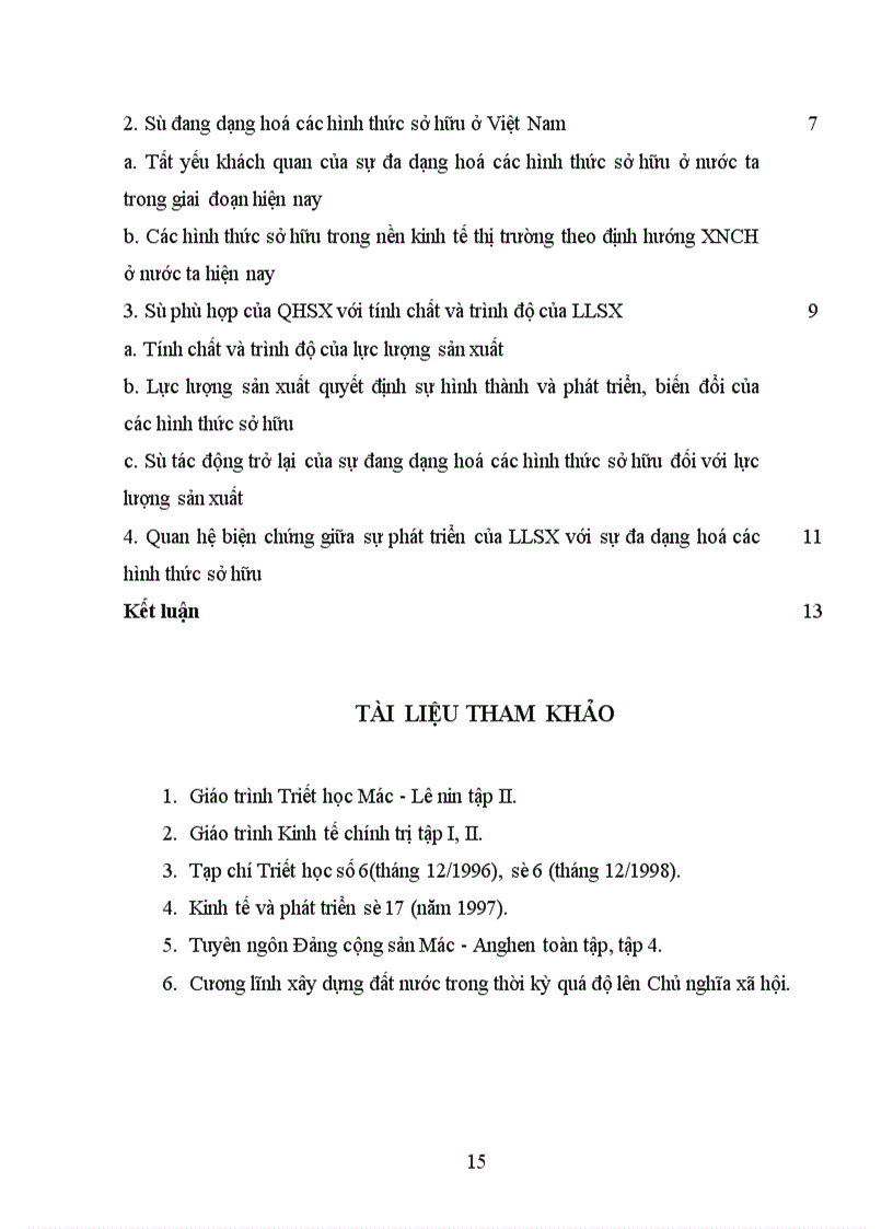 image for page Quan hệ biện chứng giữa sự phát triển của lực lượng sản xuất và sự đa dạng hoá các loại hình sở hữu ở Việt Nam 1