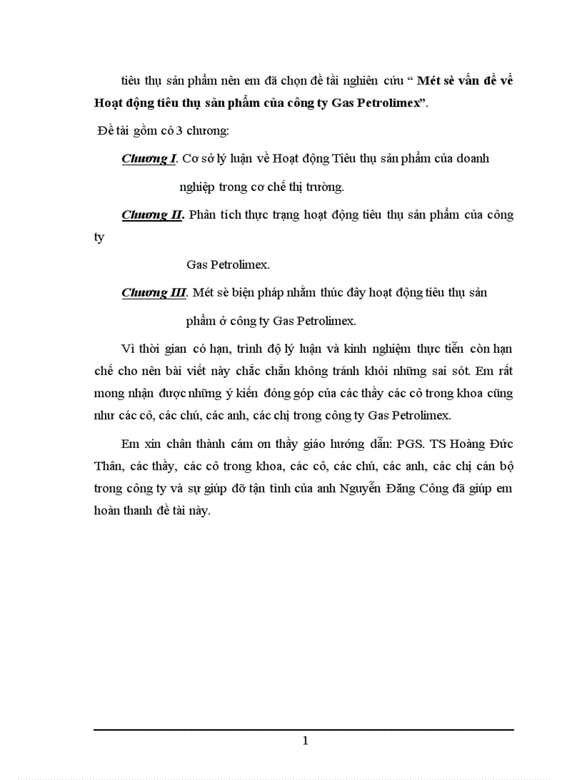 image for page Một số vấn đề về Hoạt động tiêu thụ sản phẩm của công ty Gas Petrolimex 1