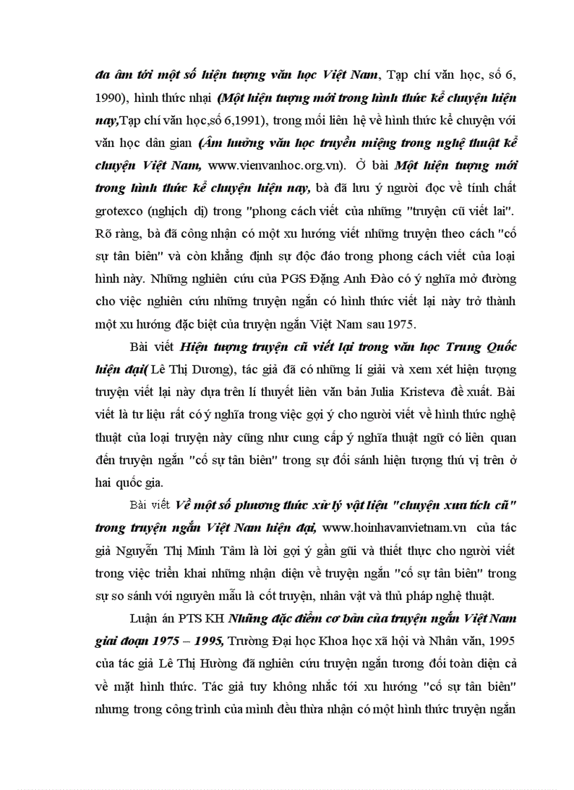 image for page Vài nét về nghệ thuật của xu hướng cố sự tân biên trong truyện ngắn Việt Nam