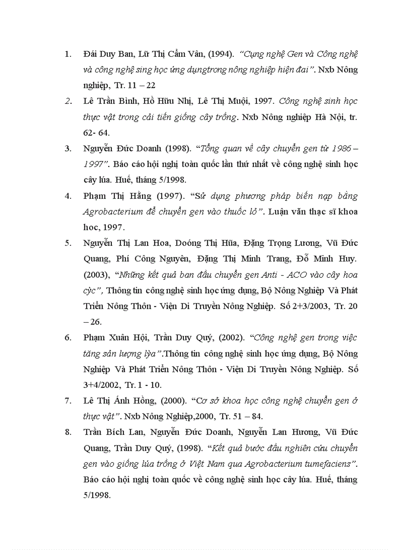 image for page Nghiên cứu tạo cây lúa chuyển gen Chitinase kháng bệnh đạo ôn nhờ vi khuẩn Agrobacterium tumefaciens 1