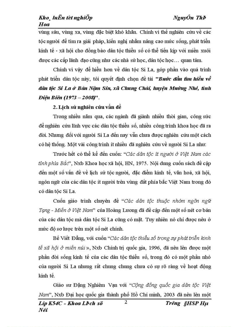 image for page Bước đầu tìm hiểu về dân tộc Si La ở Bản Nậm Sin xã Chung Chải huyện Mường Nhé tỉnh Điện Biên 1973 2008