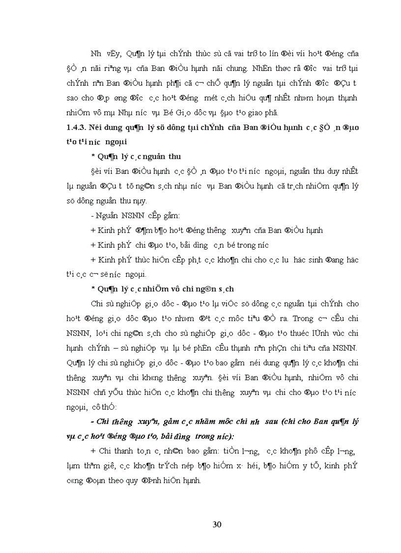 image for page Biện pháp quản lý tài chính của Ban điều hành các Đề án đào tạo tại nước ngoài nay là Cục Đào tạo với nước ngoài