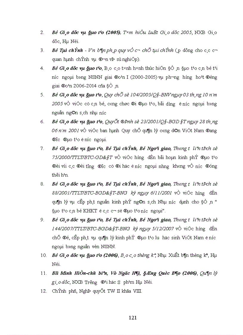 image for page Biện pháp quản lý tài chính của Ban điều hành các Đề án đào tạo tại nước ngoài nay là Cục Đào tạo với nước ngoài