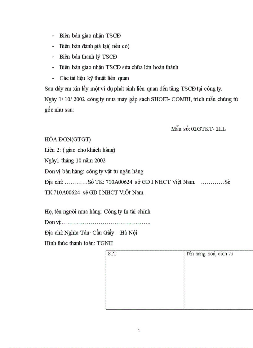 image for page Tổ chức công tác kế toán TSCĐ hữu hình tại Công ty In tài chính 1