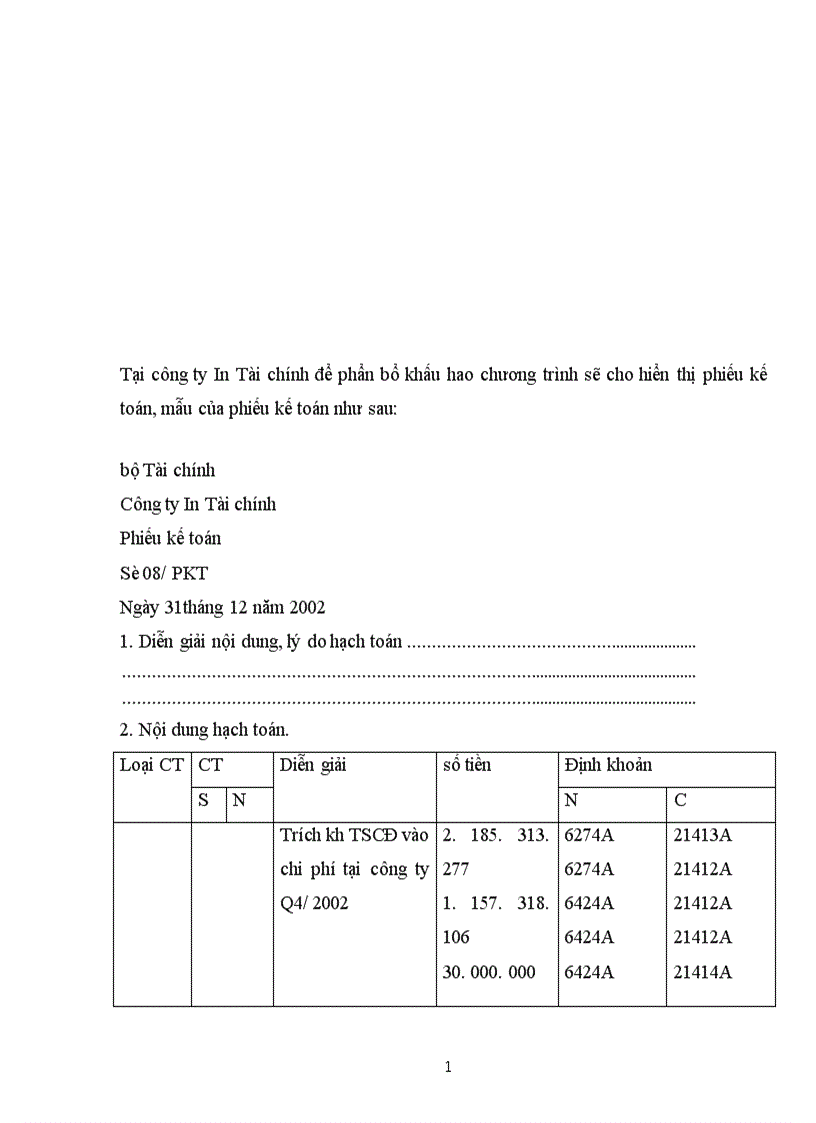 image for page Tổ chức công tác kế toán TSCĐ hữu hình tại Công ty In tài chính 1