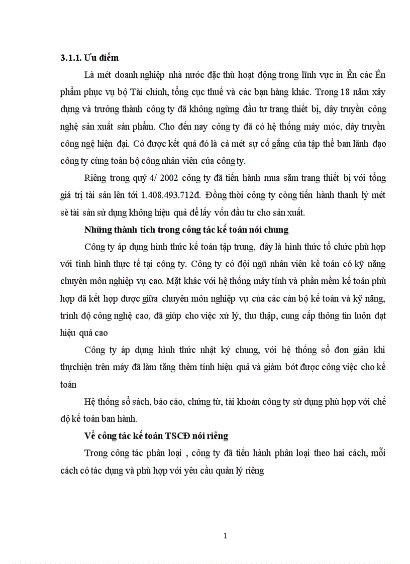 image for page Tổ chức công tác kế toán TSCĐ hữu hình tại Công ty In tài chính 1