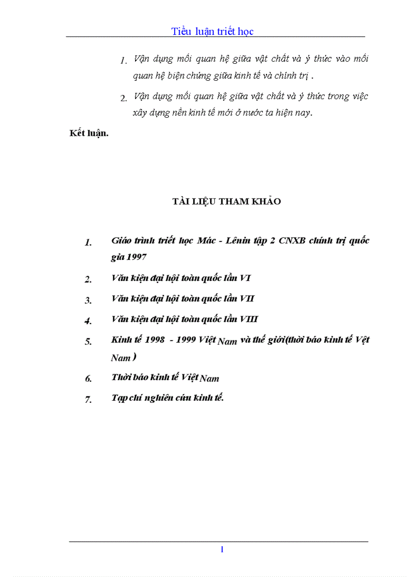 image for page Mối quan hệ biện chứng giữa vật chất và ý thức trong nền kinh tế nước ta hiện nay 1