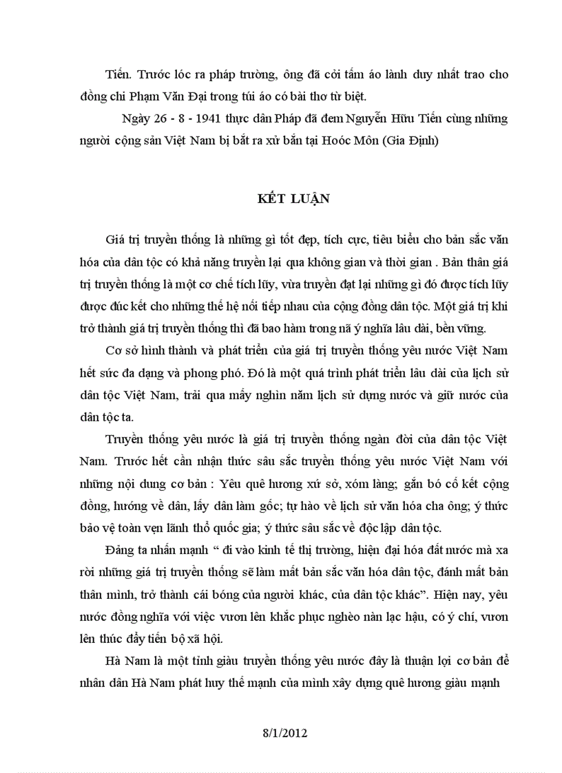 image for page Những biểu hiện của giá trị truyền thống yêu nước của địa phương