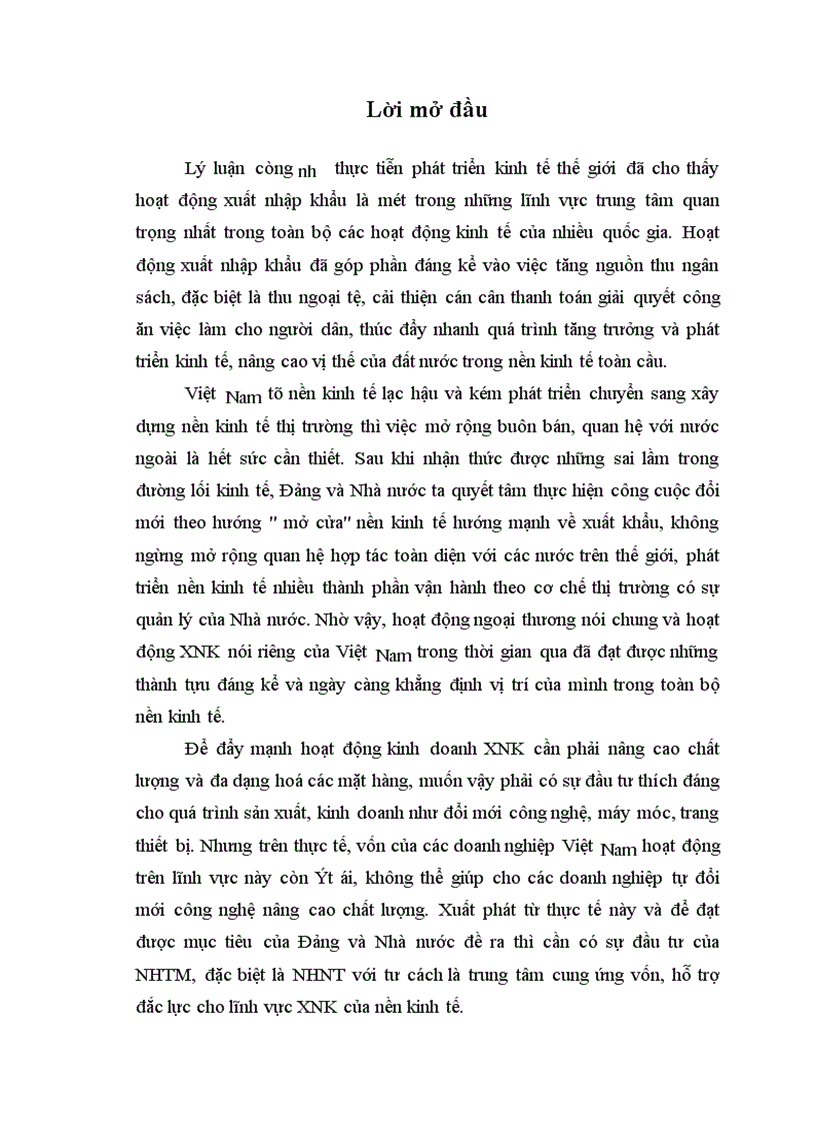 image for page Giải pháp mở rộng hoạt động tín dụng tài trợ xuất nhập khẩu tại Ngân hàng ngoại thương Hà Nội 1