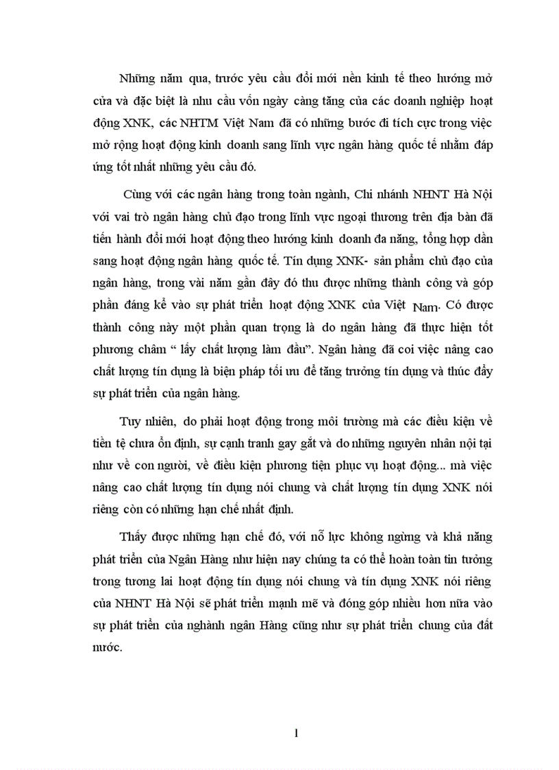 image for page Giải pháp mở rộng hoạt động tín dụng tài trợ xuất nhập khẩu tại Ngân hàng ngoại thương Hà Nội 1