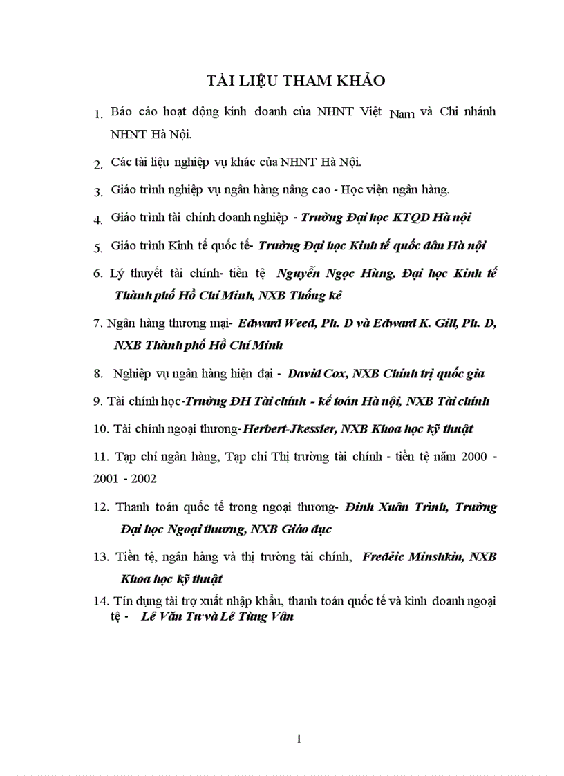 image for page Giải pháp mở rộng hoạt động tín dụng tài trợ xuất nhập khẩu tại Ngân hàng ngoại thương Hà Nội 1