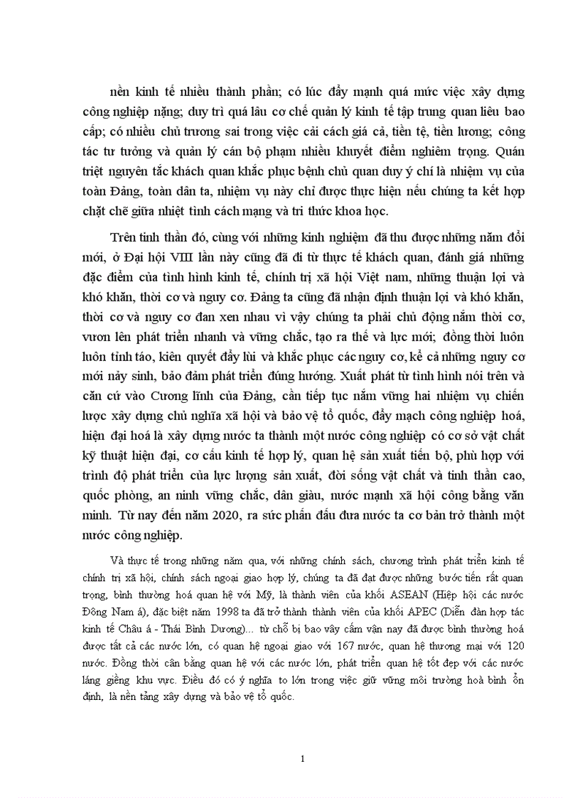 image for page Mối quan hệ biện chứng giữa vật chất ý thức và sự vận dụng của Đảng cộng sản Việt Nam trong công cuộc đổi mới kinh tế 1