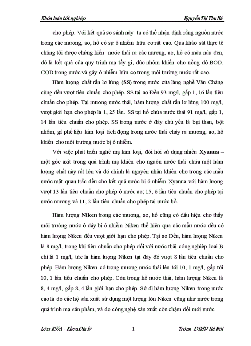 image for page Chất lượng môi trường làng nghề vân chàng xã nam giang huyện nam trực tỉnh nam định