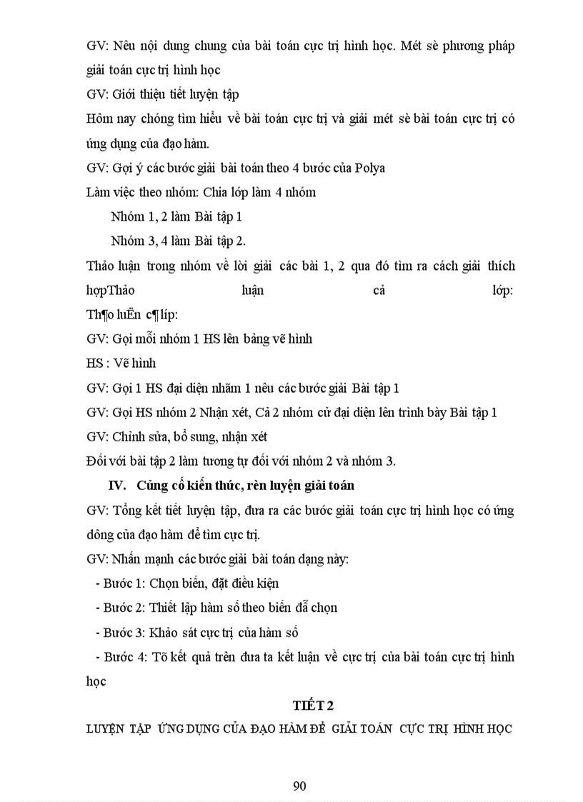 image for page Rèn luyện kỹ năng ứng dụng đạo hàm để giải toán cực trị hình học cho học sinh khá giỏi lớp 12 THPT 2 1