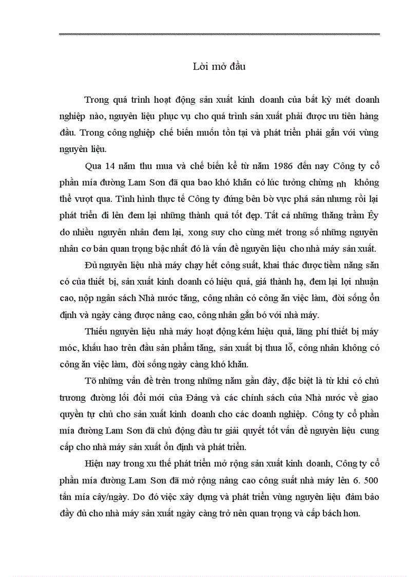 image for page Một số giải pháp cơ bản về phát triển vùng Nguyên liệu Công ty Cổ phần mía đường Lam Sơn 1