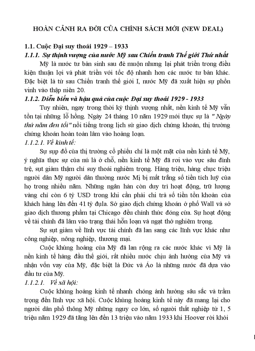 image for page Quá trình thực hiện Chính sách mới New deal