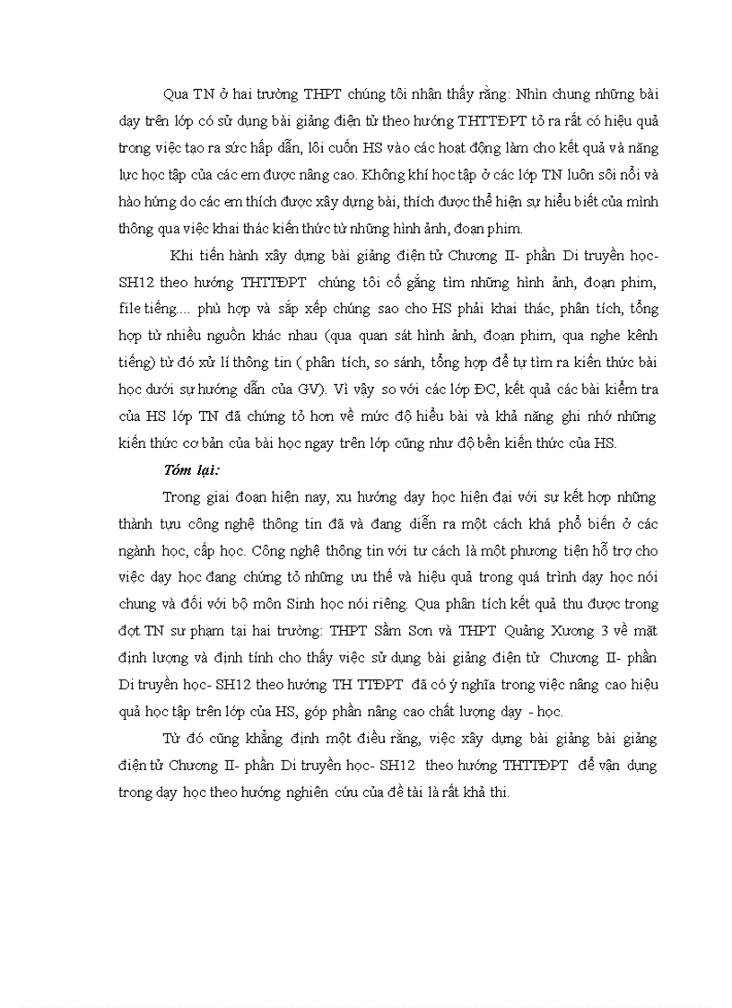 image for page Xây dựng và sử dụng bài giảng điện tử Chương II phần Di truyền học SH12 theo hướng TH TTĐPT