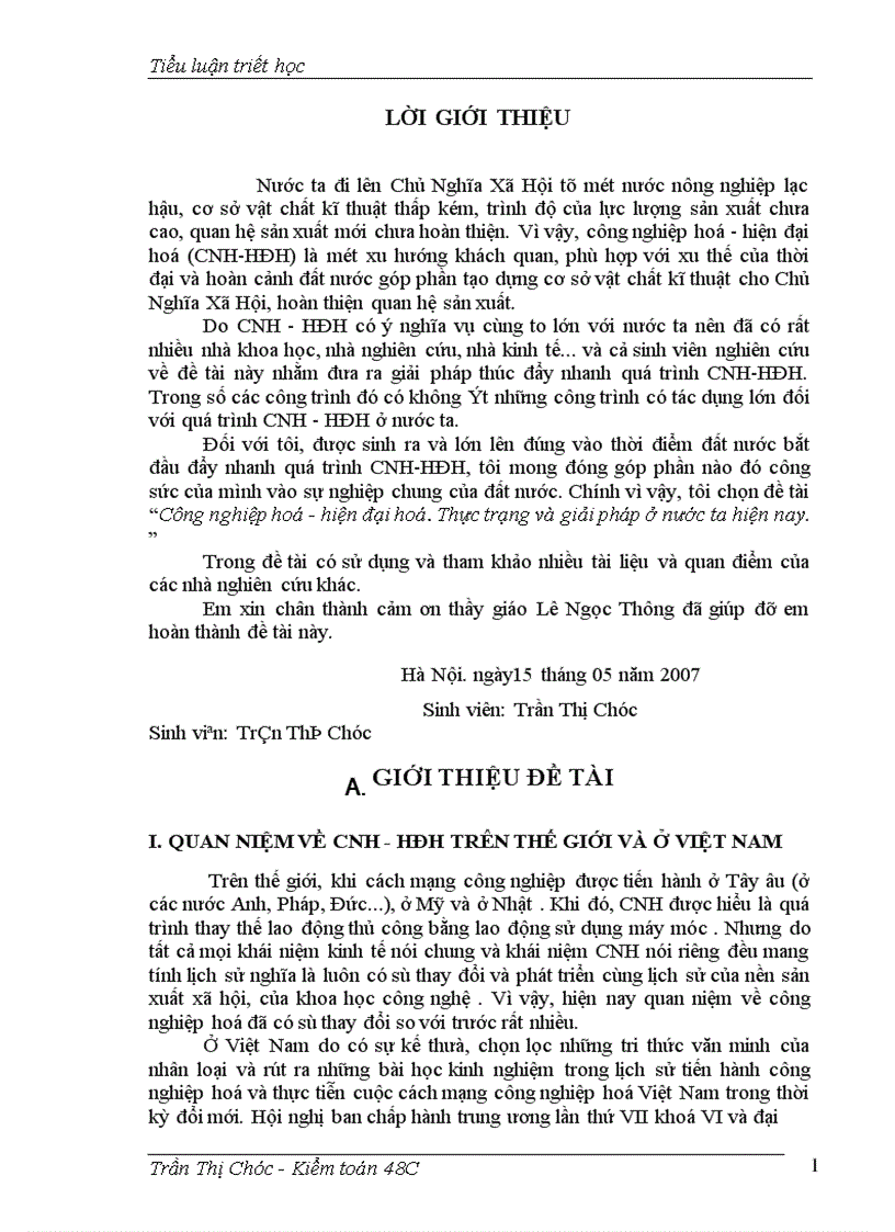 image for page Công nghiệp hoá hiện đại hoá Thực trạng và giải pháp ở nước ta hiện nay 1