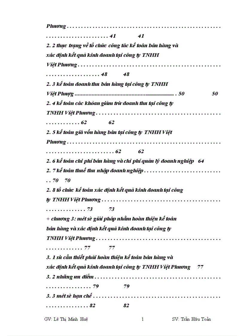 image for page Tổ chức kế toán bán hàng và xác định kết quả kinh doanh tại Công ty trách nhiệm hữu hạn Việt Phương