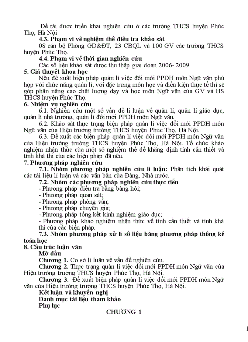 image for page Biện pháp quản lí việc đổi mới phương pháp dạy học môn Ngữ văn của Hiệu trưởng trường THCS huyện Phúc Thọ Hà Nội 1