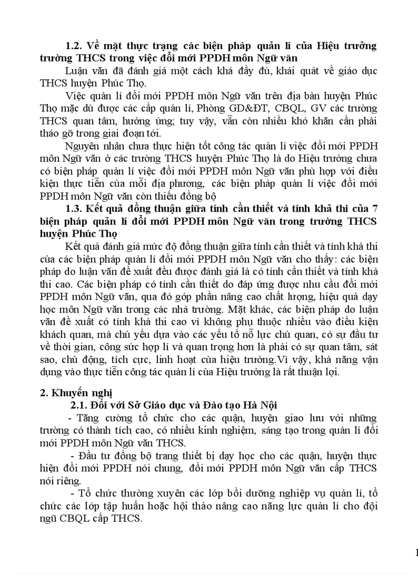 image for page Biện pháp quản lí việc đổi mới phương pháp dạy học môn Ngữ văn của Hiệu trưởng trường THCS huyện Phúc Thọ Hà Nội 1