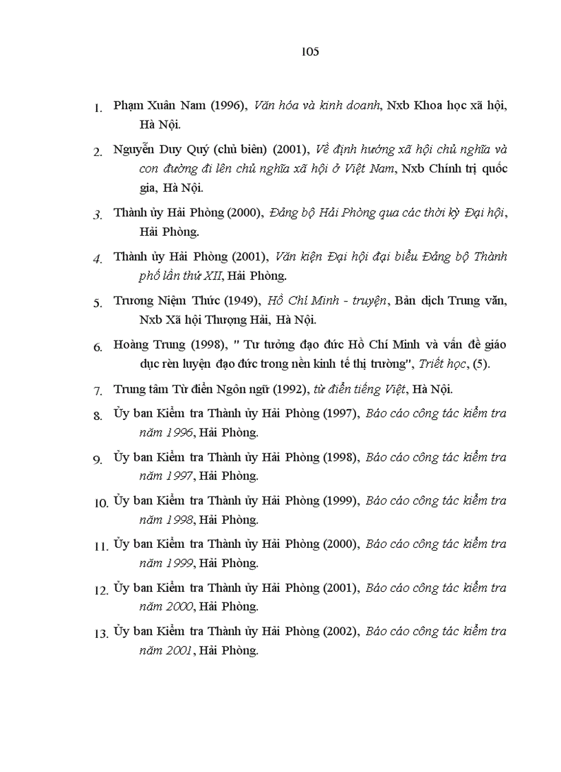 image for page Vấn đề đạo đức của cán bộ đảng viên trong kinh tế thị trường định hướng xã hội chủ nghĩa ở Hải Phòng hiện nay 1