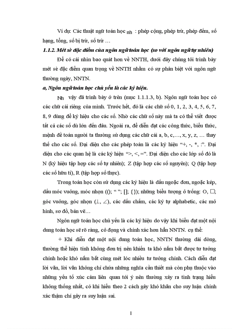 image for page Hình thành và rèn luyện ngôn ngữ toán học trong dạy học môn toán lớp 1 1