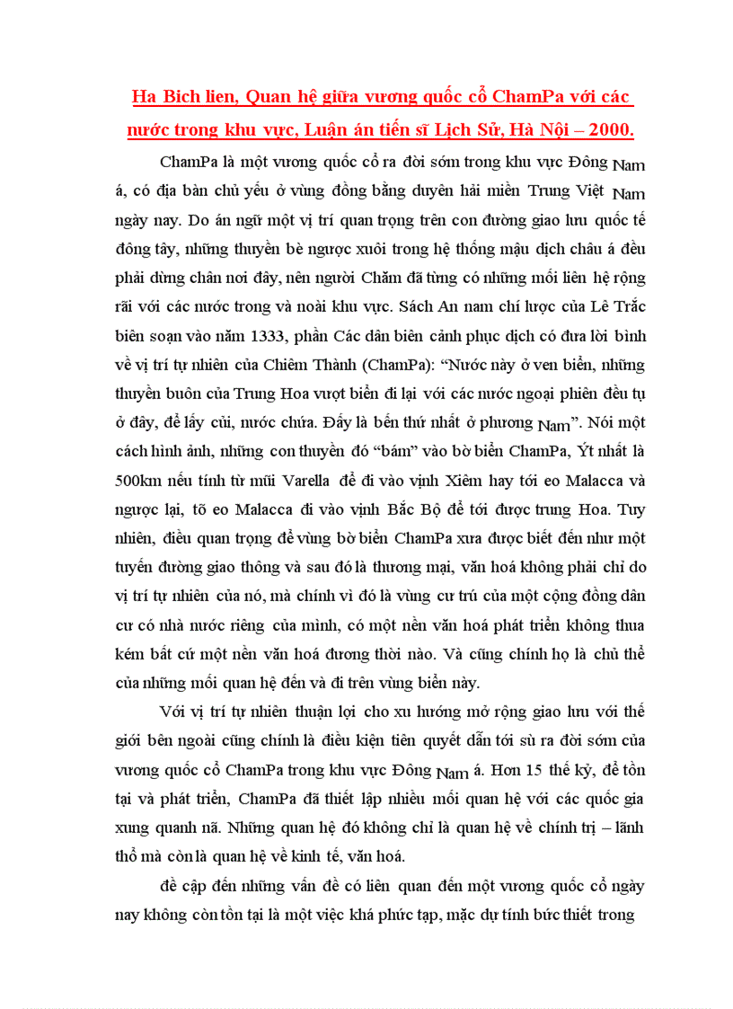 image for page Quan hệ của vương quốc cổ ChamPa với các nước trong khu vực