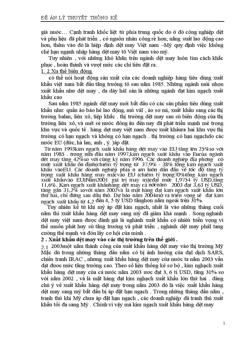 image for page Vận dụng phương pháp dãy số thời gian để phân tích sự biến động của kim ngạch xuất khẩu dệt may thời ki 1996