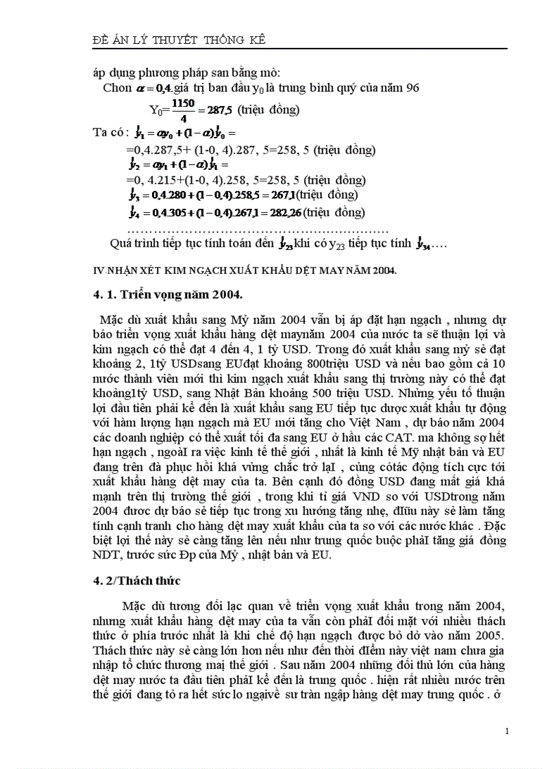image for page Vận dụng phương pháp dãy số thời gian để phân tích sự biến động của kim ngạch xuất khẩu dệt may thời ki 1996