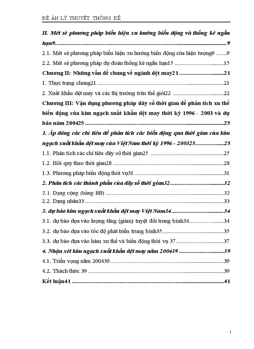 image for page Vận dụng phương pháp dãy số thời gian để phân tích sự biến động của kim ngạch xuất khẩu dệt may thời ki 1996