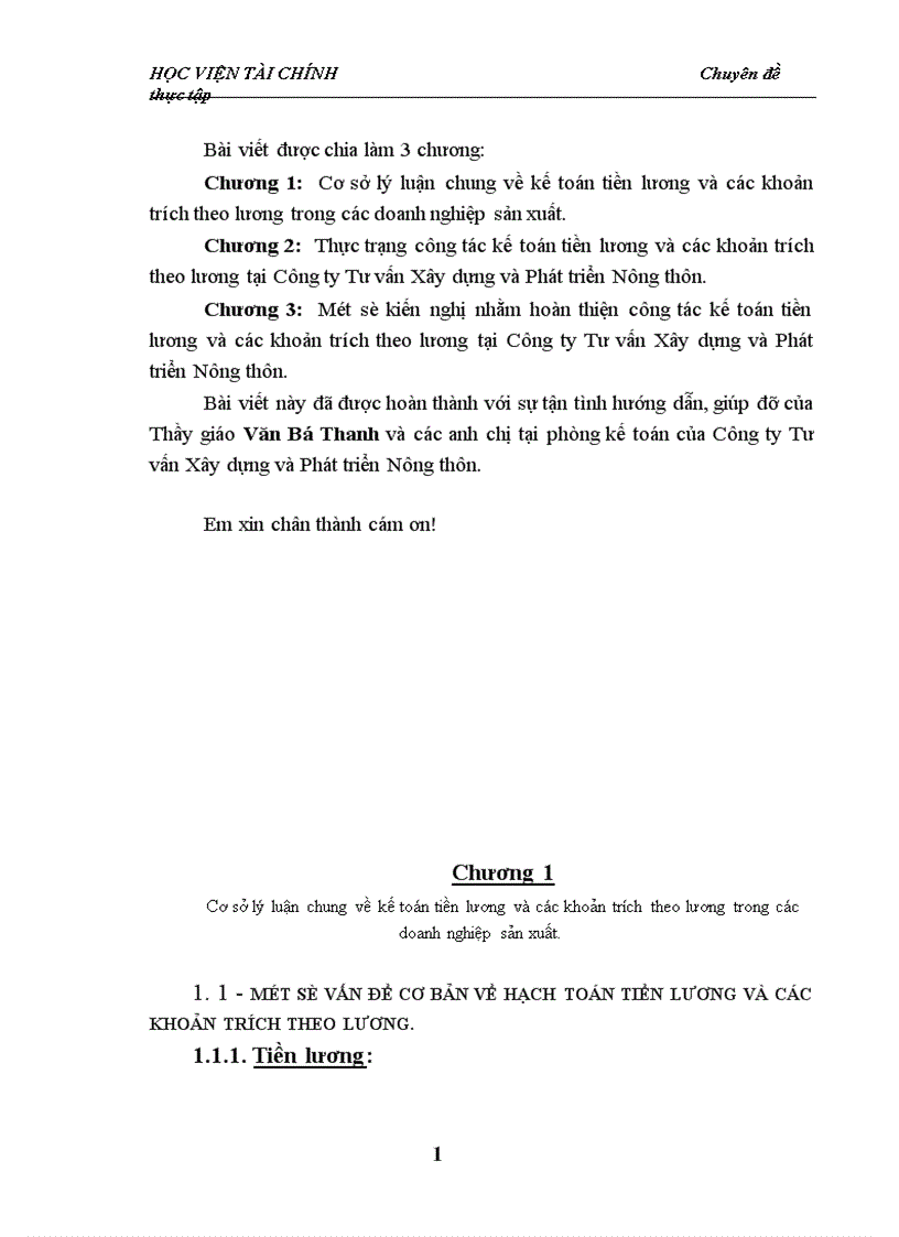 image for page Hoàn thiện tổ chức công tác kế toán tiền lương và các khoản trích theo lương tại Công ty Tư vấn Xây dựng và Phát triển Nông thôn 1