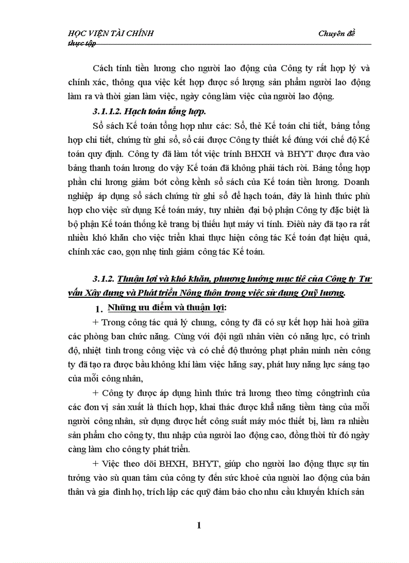 image for page Hoàn thiện tổ chức công tác kế toán tiền lương và các khoản trích theo lương tại Công ty Tư vấn Xây dựng và Phát triển Nông thôn 1