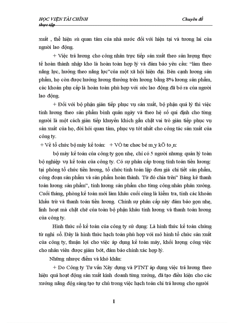 image for page Hoàn thiện tổ chức công tác kế toán tiền lương và các khoản trích theo lương tại Công ty Tư vấn Xây dựng và Phát triển Nông thôn 1