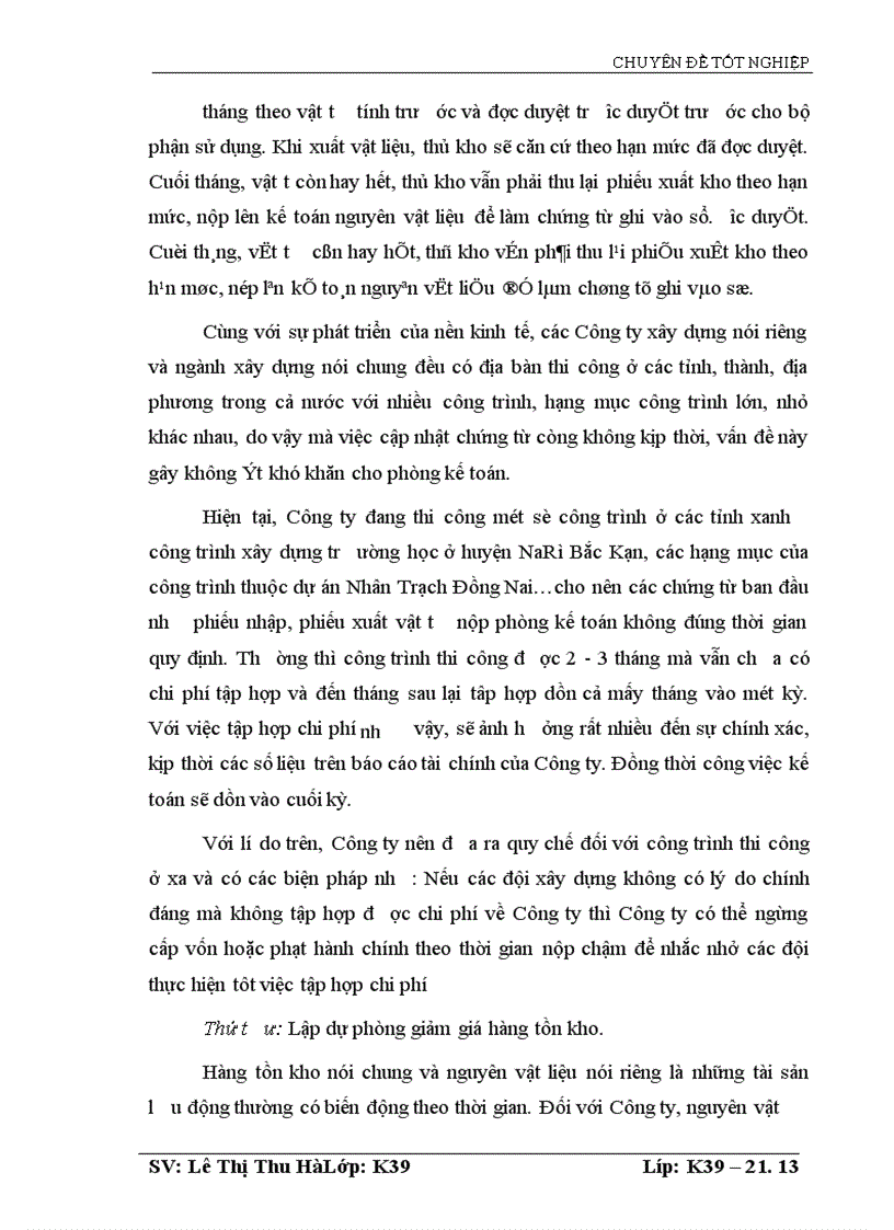 image for page Kế toán nguyên vật liệu tại Công ty Cổ phần Đầu tư và Phát triển HUD1