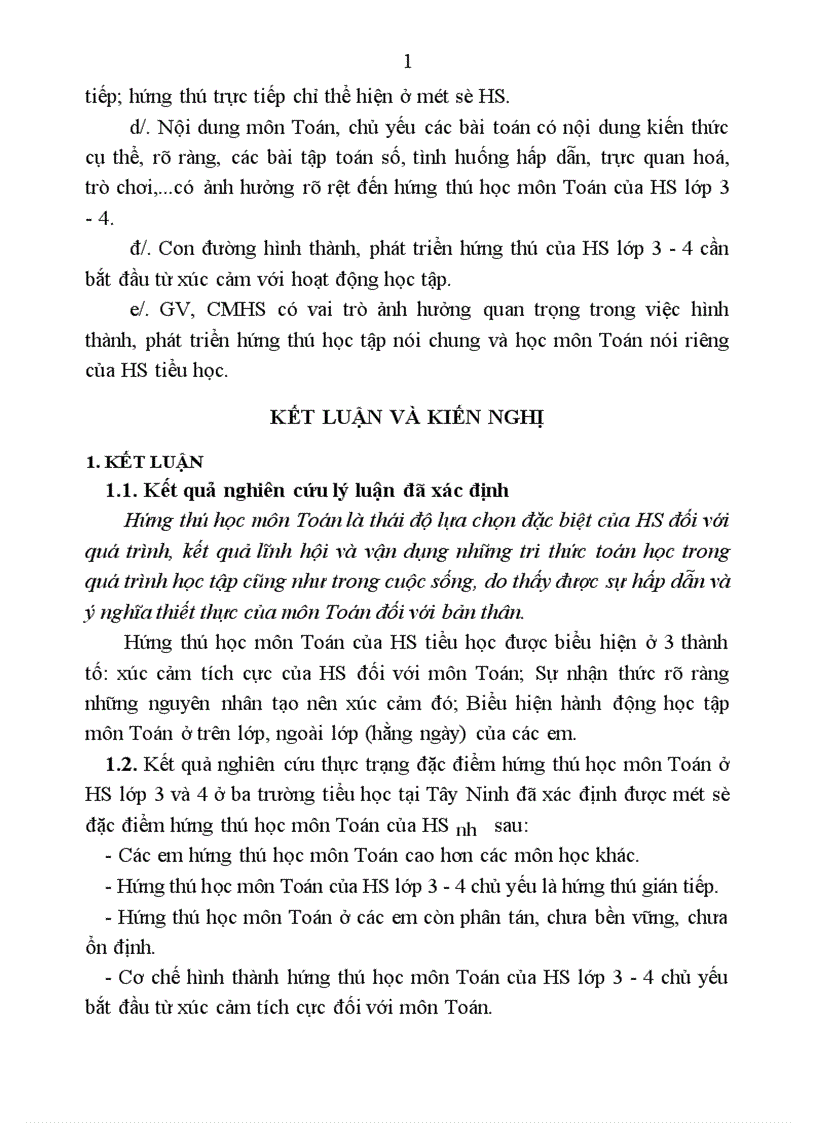image for page Nghiên cứu đặc điểm hứng thú học môn Toán của học sinh tiểu học và biện pháp tâm lý sư phạm nâng cao hứng thú học môn Toán ở các em
