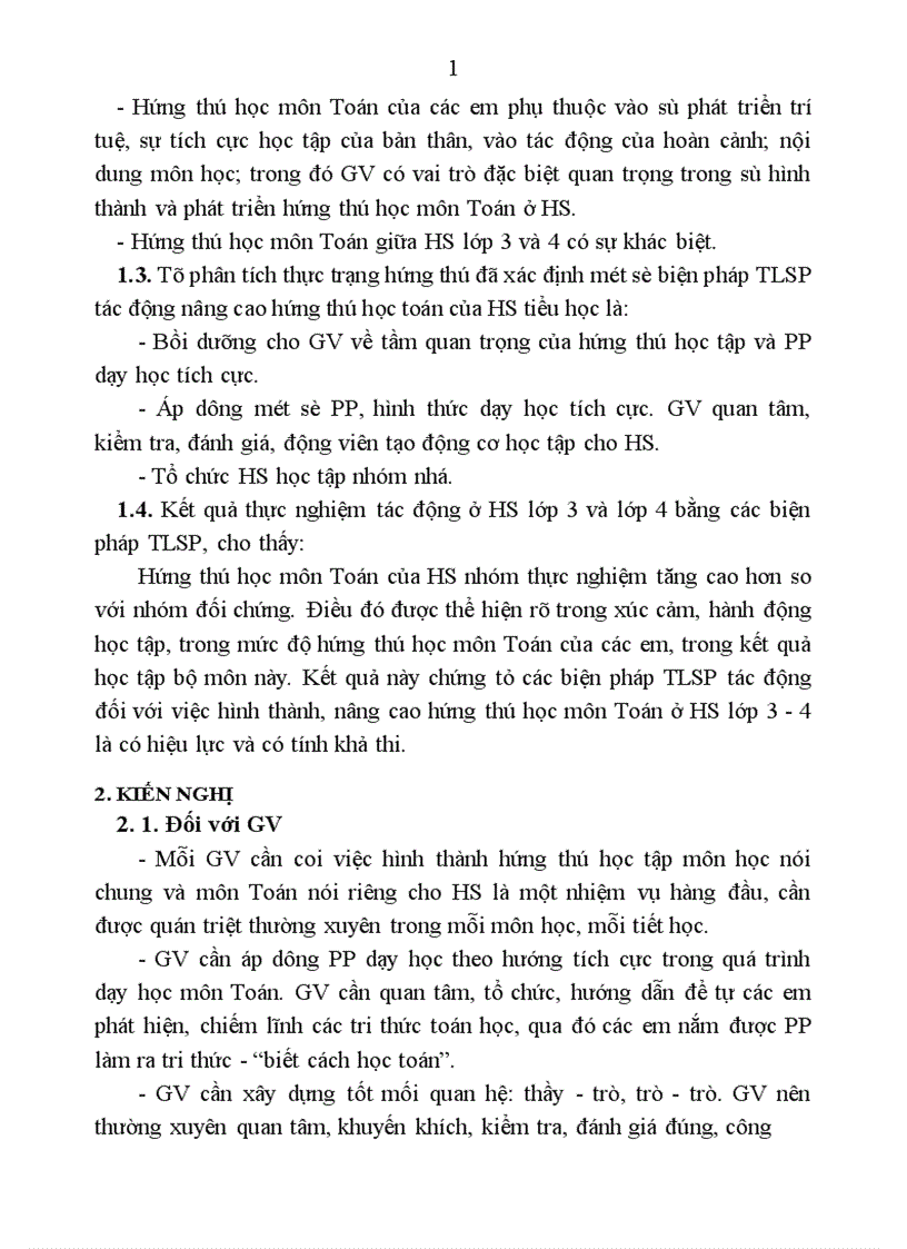 image for page Nghiên cứu đặc điểm hứng thú học môn Toán của học sinh tiểu học và biện pháp tâm lý sư phạm nâng cao hứng thú học môn Toán ở các em