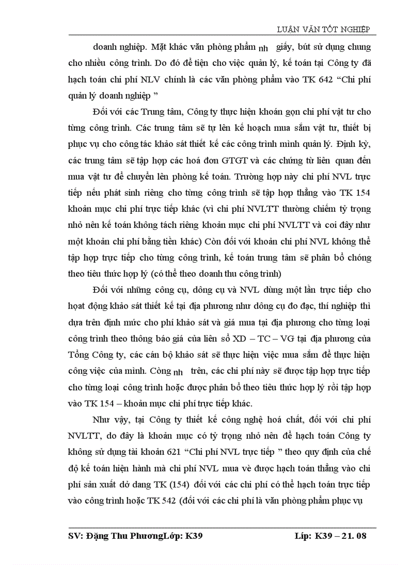 image for page Tổ chức công tác kế toán chi phí sản xuất và tính giá thành sản phẩm tại Công ty Thiết lập công nghệ hoá chât