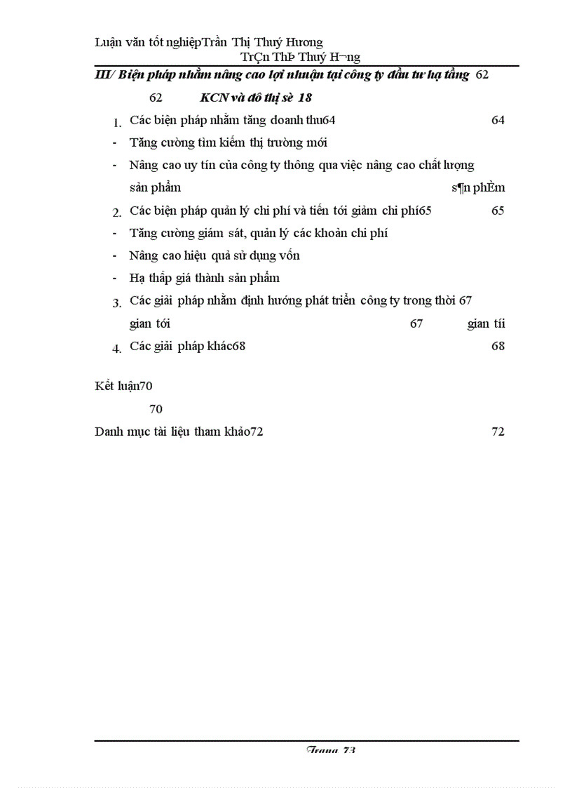 image for page một số giải pháp nâng cao lợi nhuận tại công ty đầu tư hạ tầng khu công nghiệp và đô thị số 18