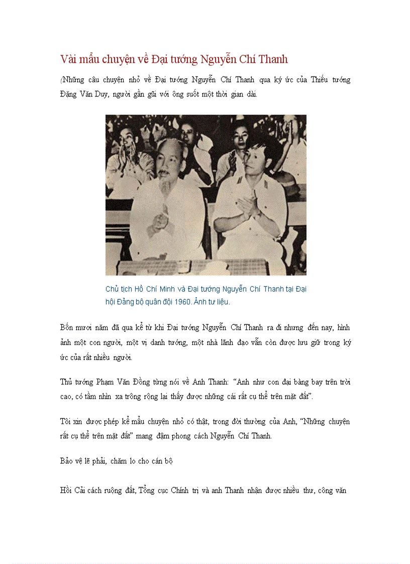 image for page Vài mẩu chuyện về Đại tướng Nguyễn Chí Thanh