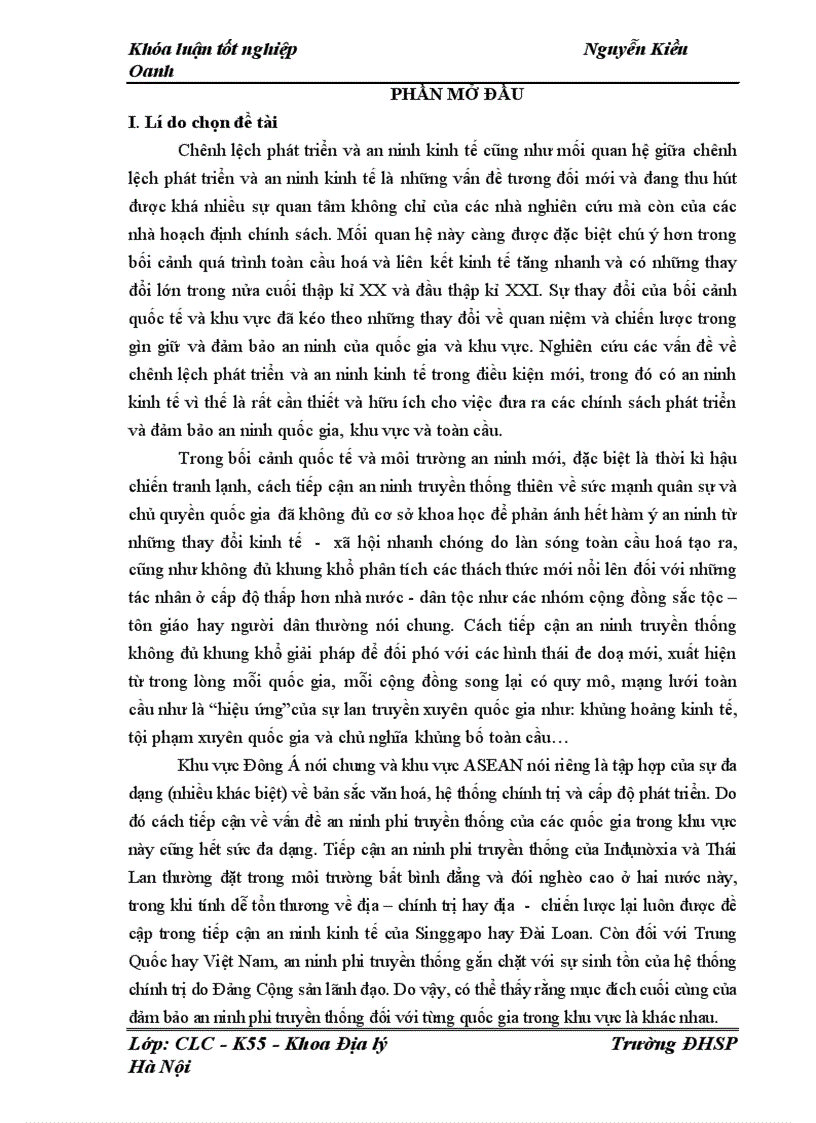 image for page Tác động của chênh lệch phát triển con người tới an ninh kinh tế ở khu vực ASEAN giai đoạn 1985 2005