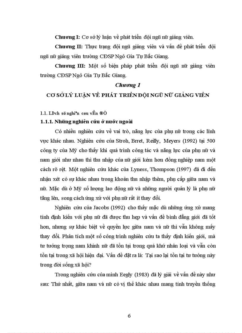 Một số biện pháp phát triển đội ngũ nữ giảng viên trường CĐSP Ngô Gia Tự Bắc Giang 1