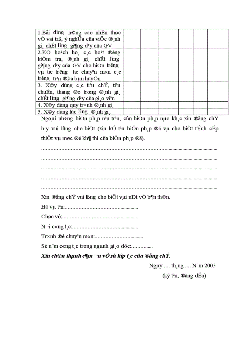 image for page Một số biện pháp đổi mới công tác đánh giá chất lượng giảng dạy của giáo viên ở các trường THCS huyện Phú xuyên tỉnh Hà Tây 1