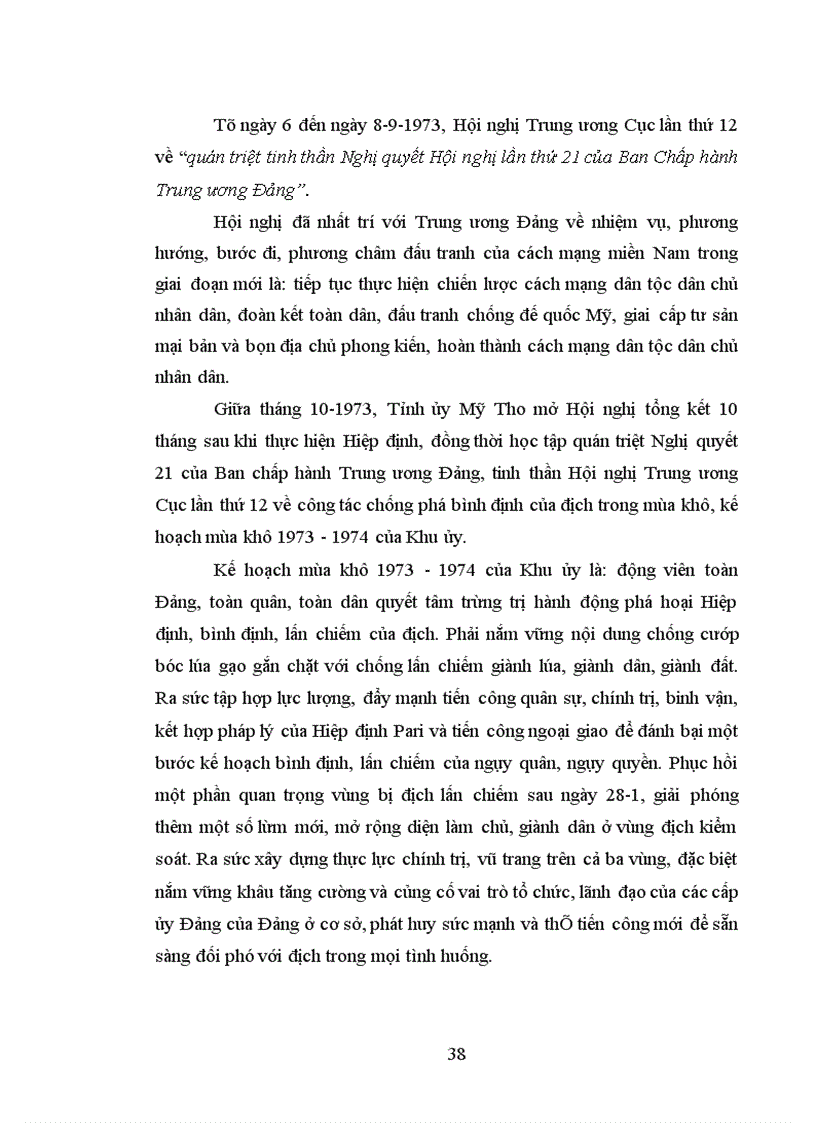 image for page Đảng bộ tỉnh mỹ tho lãnh đạo quân dân tiến công và nổi dậy giải phóng toàn tỉnh từ 1973 đến 1975