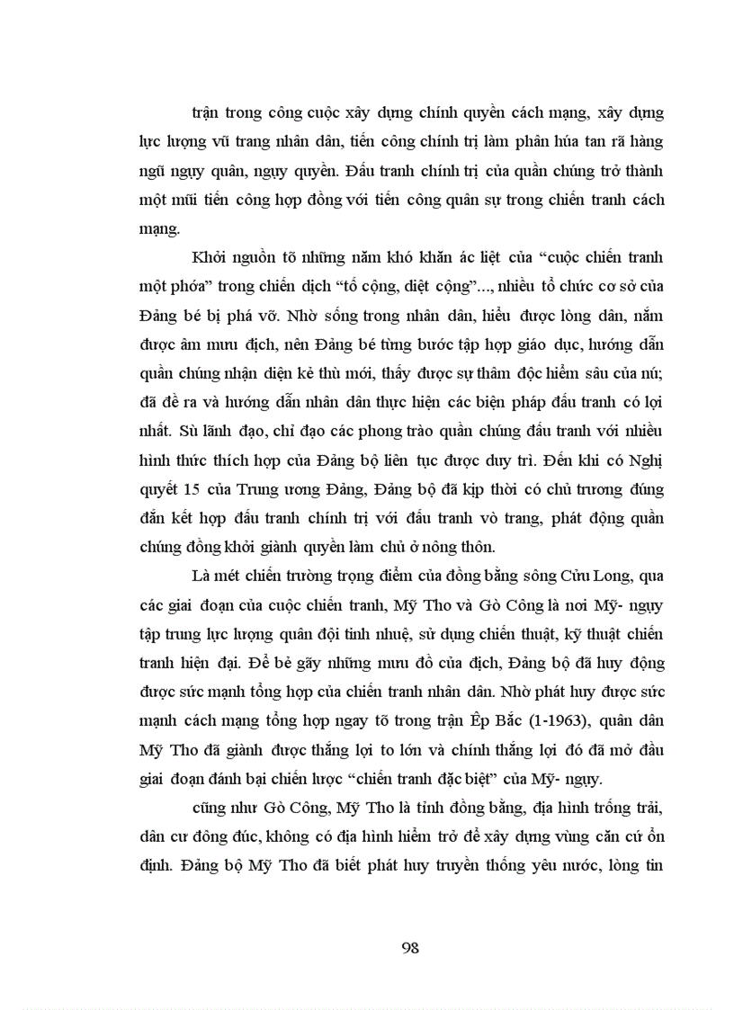 image for page Đảng bộ tỉnh mỹ tho lãnh đạo quân dân tiến công và nổi dậy giải phóng toàn tỉnh từ 1973 đến 1975